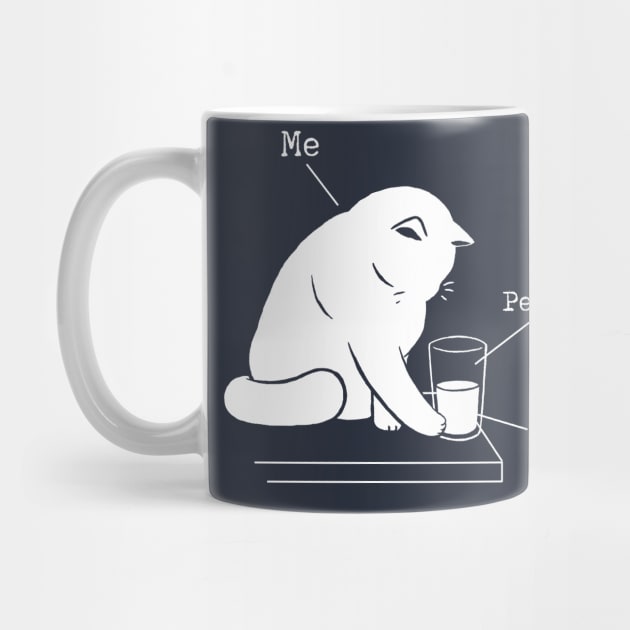 Glass Graphic - Optimist and Pessimist - Funny Cat by BlancaVidal